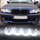 Ангельські очі BMW E36 E46 E39 E38 CFL білі (лінзована оптика) - зображення 3