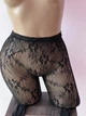Колготки в сіточку з квітковим візерунком Honey Fashion Accessories One Size чорний (1-152) - изображение 4