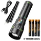 Ліхтар ручний YEMAO YM-G600 TG 60 W, АКБ 4x181350, Power Bank, ЗП Type-C, zoom, кейс - зображення 9