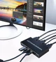 USB 3.0 + HDMI 2K 4K свитч KVM 2 роз'єму/порту вхід, 4 порту вихід для мишки, клавіатури, Scanner Printer Sharing Switch Світч Чорний - зображення 4