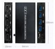 USB 3.0 + HDMI 2K 4K свитч KVM 2 роз'єму/порту вхід, 4 порту вихід для мишки, клавіатури, Scanner Printer Sharing Switch Світч Чорний - зображення 6