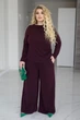 Женский костюм з широкими штанинами 42-44. Марсала - изображение 1