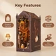 Конструктор Magic Library TSZH227 — DIY румбокс “Волшебная библиотека” с подсветкой, 3D деревянный пазл, книжный ограничитель, декоративный миниатюрный домик - изображение 11