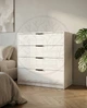 Совремённый комод в спальню, прихожую, детскую 1000×450×900 GYLKA RIVA, 4 ящика на телескопических направляющих полного выдвижения Белый - изображение 2