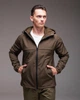 Куртка вітрівка чоловіча водонепроникна на флісі Soft Shell 2XL хакі 3749758s5 - изображение 10