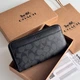 Женское портмоне COACH кожа-текстиль 20 × 10 × 3 см Серое (LUX1458) - изображение 1