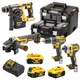 Аккумуляторная ударная дрель-шуруповерт DeWALT DCD796, ударный винтоверт DCF887, перфоратор DCH273, болгарка DCG405, 3 акб 18V 5.0Ah, з/у, 2 чемоданы TSTAK (DCK422P3T) - изображение 1