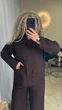 Костюм женский прогулочный льняной коричневого цвета 37545 54/56 - изображение 4