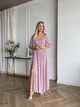 Платье миди в цветок с открытыми плечами розового цвета 37559 42/48 - изображение 1