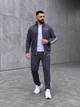 Мужской спортивный костюм с лампасами серого цвета 37550 L-XL - изображение 2
