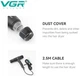 Фен VGR V-469 професійний 2400 Вт з BLDC мотором 110000 про хв, фен для волосся з 4 швидкостями та 4 температурами, холодне обдування, Turbo режим, фен для укладання та сушіння волосся для салону та дому - зображення 3