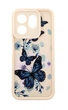 Чехол Shock Case Print для телефона Infinix HOT 50i (X6531B) бампер силиконовый бежевый с рисунком Бабочки - изображение 1