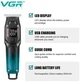Тример VGR V-964, акумуляторний тример для бороди та вусів, 3 насадки, Li-Ion 600 mAh, 100 хв роботи, LED-дисплей, роторний двигун 6000–7000 об/хв, USB Type-C зарядка, компактний і легкий, для точного стрижки та окантовки - изображение 3