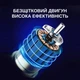 Автомобільний пилосос Yaoen 121 Brushless 90W 4000mAh (YVCNU3090B 5408) Чорний - зображення 4