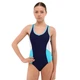 Подростковый слитный купальник для плавания SP-Sport 8263 рост 150-155см 14 лет Deep Blue-Blue-White - изображение 1
