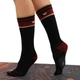 Носки для йоги с закрытыми пальцами гольфы Bloom Yoga Socks 7150 размер 36-41 Black-Burgundy - изображение 2