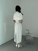 Класична вечiрня сукня мiдi+накидка бiлого кольору 36993 42/44 - зображення 7