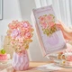 Конструктор блочный букет цветов цветок цветы в вазе Букет Розовый Фиолетовый 527 деталей - изображение 2