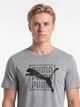 Футболка хлопковая длинная мужская Puma Graphics 69177503 M Medium Gray Heather с принтом (4069161744976) - изображение 4