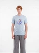 Футболка хлопковая длинная мужская Puma Graphics 69177747 L Seafoam с принтом (4069161728099) - изображение 1
