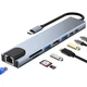 Концентратор Dynamode USB-C 8-in-1 HDMI 4K30Hz + 1xRJ45 + 1xUSB 3.0 + 1xUSB 2.0 + 1xUSB-C PD (BYL-2017L) Dynamode BYL-2017L 1040237 - зображення 7