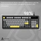 Клавіатура Ajazz AF98 Black USB-C Black Gray Yellow (AF98-BGY) ( 17267 ) - изображение 8