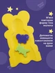 Вкладыш в детскую ванночку для купания наворождённых мягкий поролоновый коврик матрасик для малышей губка подкладка горка для ванны анатомическая форма для младенцев грудничков с рождения 0+ жёлтый - изображение 2