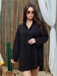 Жіноча сорочка-туніка Wind зі штапелю з мереживом чорна 46-48 (L/XL) - зображення 2