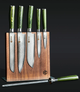 Набор Hexclad премиум ножей из японской дамасской стали, 7 предметов (Damascus 7-pc Green) - изображение 1