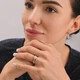 Кольцо серебряное женское с золотыми пластинами и камнями проба 925/375 (Размер c 15-22) - изображение 8