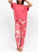Піжама жіноча Cyberjammies Amelia 5400-5390 з трикотажним топом та штанами якісна 26/6XL Кораловий з принтом рибок (5051877645431) - зображення 3