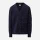 Кардиган C.P. Company Chenille Cotton Knit Cardigan , темно-фіолетовий (799/Nightshade Purple), XL - зображення 1