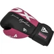 Боксерские перчатки RDX F4 Boxing Sparring Gloves Hook & Loop (BGR-F4P) Black/Pink 10 унций - изображение 3