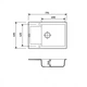 Кухонная мойка Adamant GENERAL ivory 775x495x200 мм, с крылом 77,5 см - изображение 2