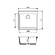 Кухонная мойка Adamant UNIVER ivory 560x500x200 мм, без крыла 56 см - изображение 2