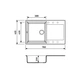 Кухонная мойка Adamant HORIZON ivory 780x495x230 мм, с крылом 78 см - изображение 2