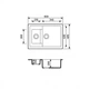 Кухонная мойка Adamant DUPLEX ivory 610x495x200 мм с дополнительной чашей 61 см - изображение 2