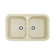Кухонная мойка Adamant TWINS ivory 765x470x190 мм, 2 полноразмерные чаши 76,5 см - изображение 1