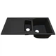 Кухонная мойка Adamant NEW LINE PLUS черная 975x495x235 мм, с крылом 97,5 см - изображение 2