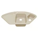 Кухонная мойка Adamant CONSENSUS Ivory 1045x575x190 мм, угловая с крылом 104,5 см - изображение 2