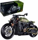 Конструктор мотоцикл Harley Davidson на 590 деталей Харлей Масштаб 1:8 Зелений - зображення 7