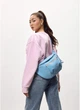 Жіноча поясна сумка бананка з натуральної замші SAMBAG Блакитний (547703821) - зображення 5