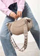 Жіноча поясна сумка бананка з натуральної замші SAMBAG Бежевий (546103821) - зображення 5