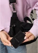 Женская поясная сумка бананка из натуральной замши SAMBAG Черная (546403821) - изображение 11