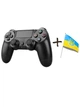 Геймпад джойстик PS4 Bluetooth беспроводной геймерский контроллер с двойной вибрацией для ПК Android iOS смартфона планшета приставки Smart TV Windows с аккумулятором сенсорной панелью LED аудио 3.5 мм USB дата кабелем комплект + флаг Украины AD05 870 - изображение 9