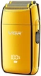 Електробритва сіткова VGR V-399 Gold подвійне лезо LED дисплей USB акумуляторна бритва для обличчя та голови IPX6 вологе та сухе гоління висувний тример титанові леза шейвер для чоловіків - изображение 4