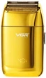 Електробритва сіткова VGR V-399 Gold подвійне лезо LED дисплей USB акумуляторна бритва для обличчя та голови IPX6 вологе та сухе гоління висувний тример титанові леза шейвер для чоловіків - изображение 6