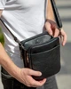Барсетка-мессенджер мужская кожаная через плечо Tiding Bag TD-23433 24х20х6 черная (JDT-0849945) - изображение 10