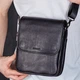 Месенджер із клапаном через плече 24х20х6см, шкіряна барсетка Tiding Bag, чорна (TD-20033) - зображення 1