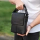 Сумка-месенджер чоловіча шкіряна через плече Tiding Bag 48450 21х23х5.5 чорна (JDT-0850054) - зображення 8